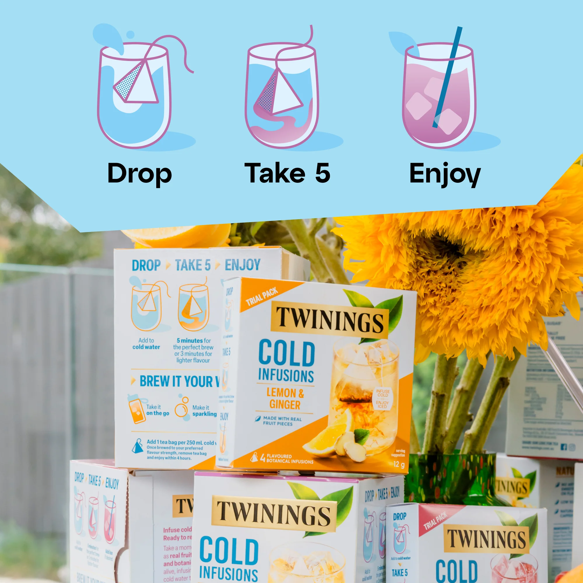 Cold Infusions Lemon Ginger - Trial Pack 4 Pack - Image 4