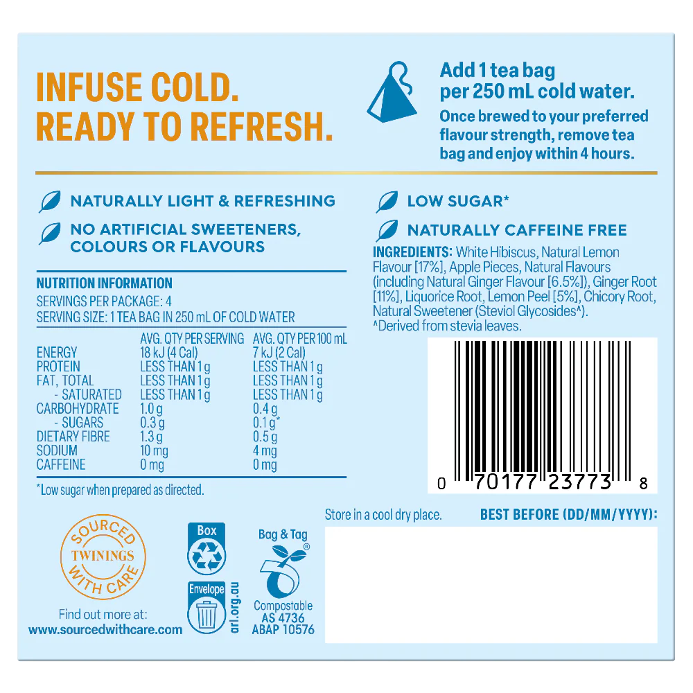 Cold Infusions Lemon Ginger - Trial Pack 4 Pack - Image 5